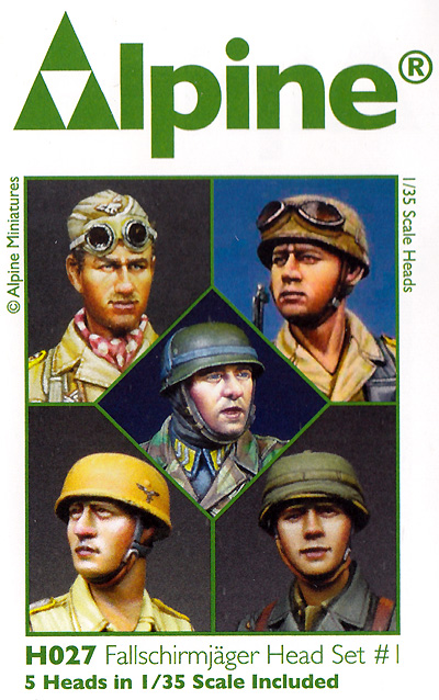 WW2 ドイツ降下猟兵 ヘッドセット＃1 レジン (アルパイン 1/35 アクセサリー No.H027) 商品画像