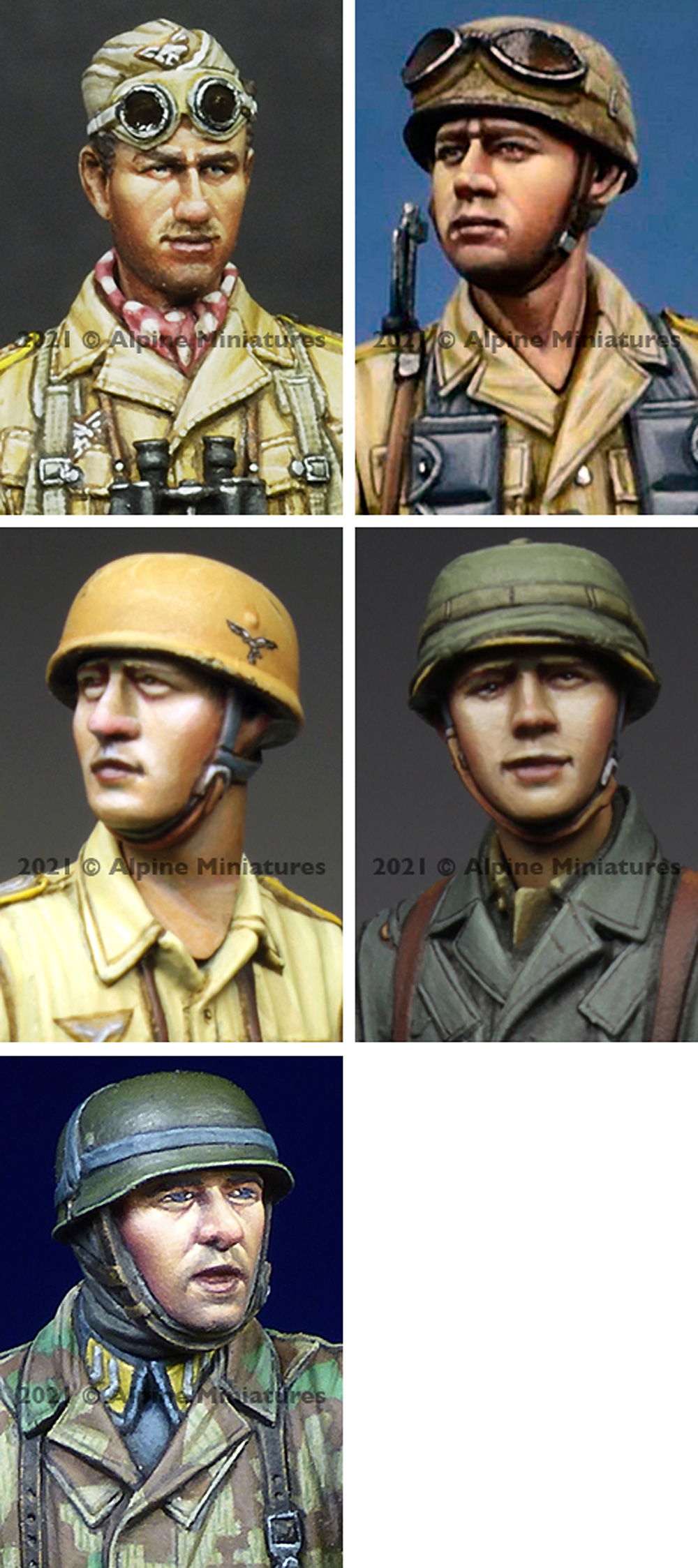 WW2 ドイツ降下猟兵 ヘッドセット＃1 レジン (アルパイン 1/35 アクセサリー No.H027) 商品画像_2