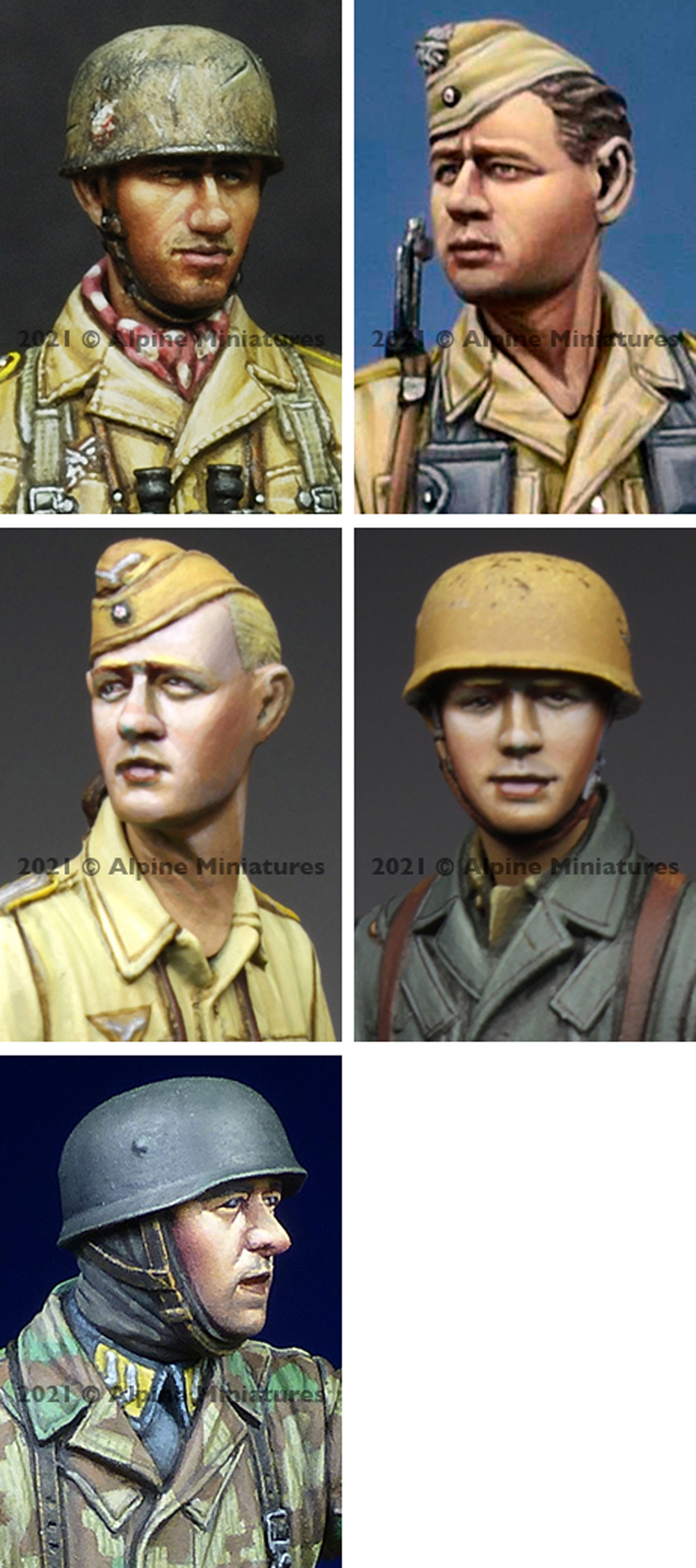 WW2 ドイツ降下猟兵 ヘッドセット＃2 レジン (アルパイン 1/35 アクセサリー No.H028) 商品画像_2