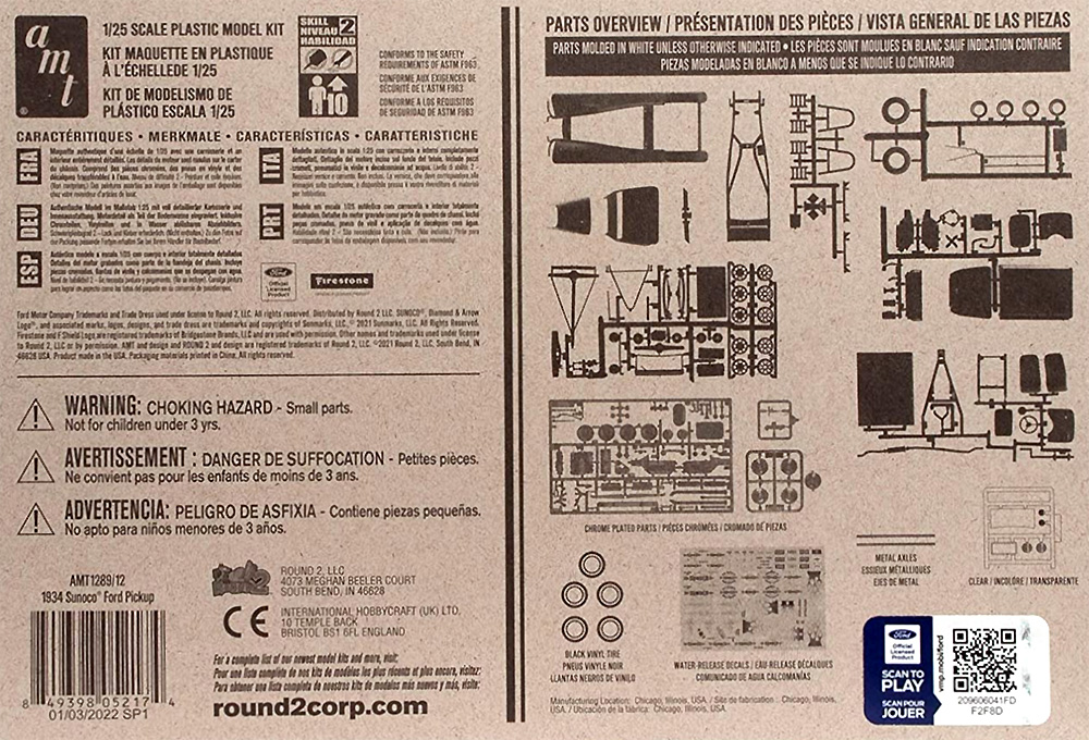 フォード ピックアップ スノコ 1934 プラモデル (amt 1/25 カーモデル No.AMT1289/12) 商品画像_1