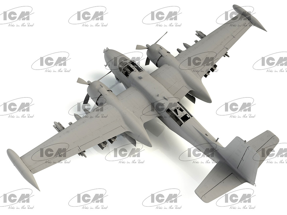 B-26K カウンターインベーダー w/USAFパイロット & グランドクルー プラモデル (ICM 1/48 エアクラフト プラモデル No.48280) 商品画像_2