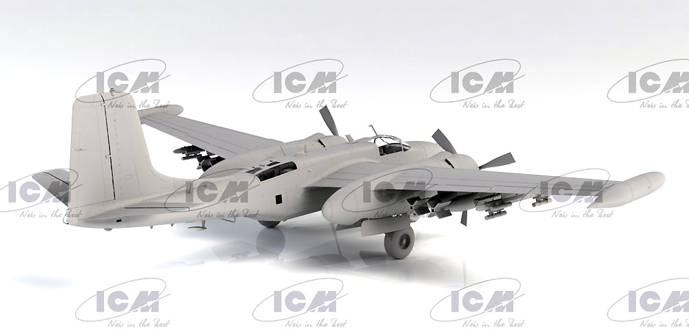 B-26K カウンターインベーダー w/USAFパイロット & グランドクルー プラモデル (ICM 1/48 エアクラフト プラモデル No.48280) 商品画像_3