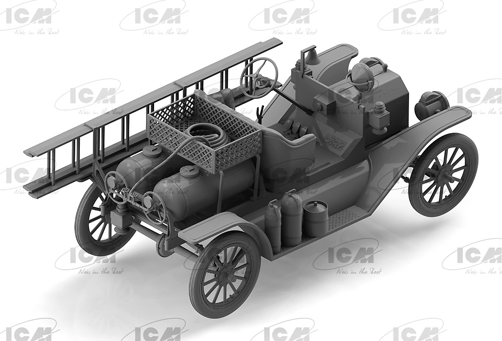 T型フォード 1914 消防車 w/クルー プラモデル (ICM 1/35 ミリタリービークル・フィギュア No.35606) 商品画像_2