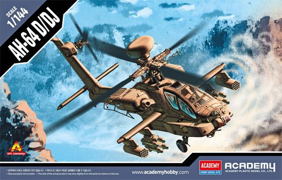 AH-64D/DJ アパッチ プラモデル (アカデミー 1/144 Scale Aircrafts No.12625) 商品画像