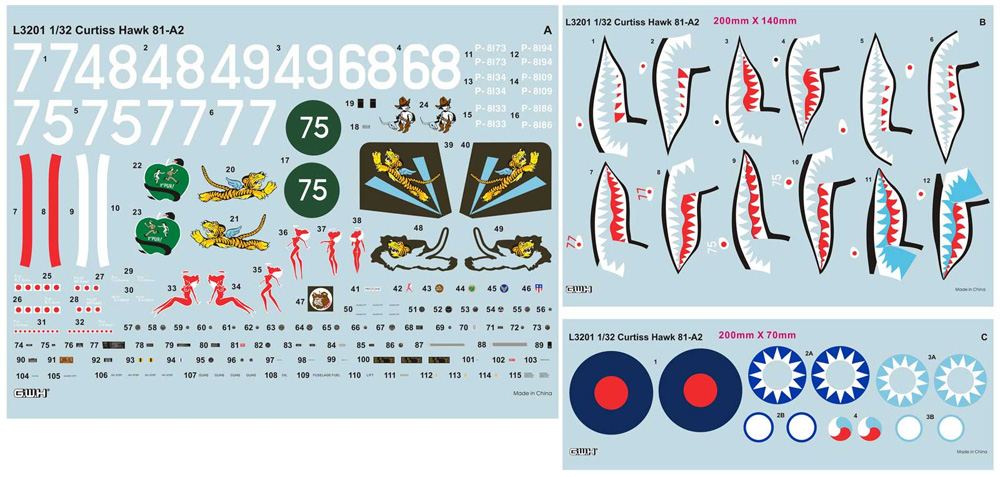 フライングタイガース カーチス ホーク 81-A2  (初回特典付き) プラモデル (グレートウォールホビー PREMIUM AVIATION No.L3201) 商品画像_2