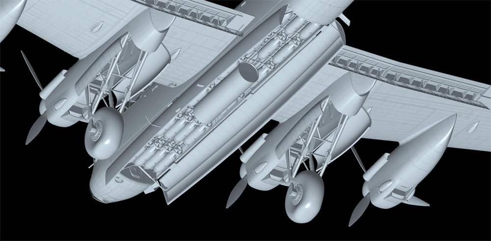 アブロ ランカスター B Mk.1 スペシャル グランドスラム プラモデル (HKモデル 1/32 エアクラフト No.01E038) 商品画像_3