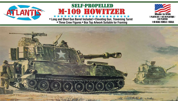 M109 自走榴弾砲 プラモデル (アトランティス プラスチックモデルキット No.A326) 商品画像