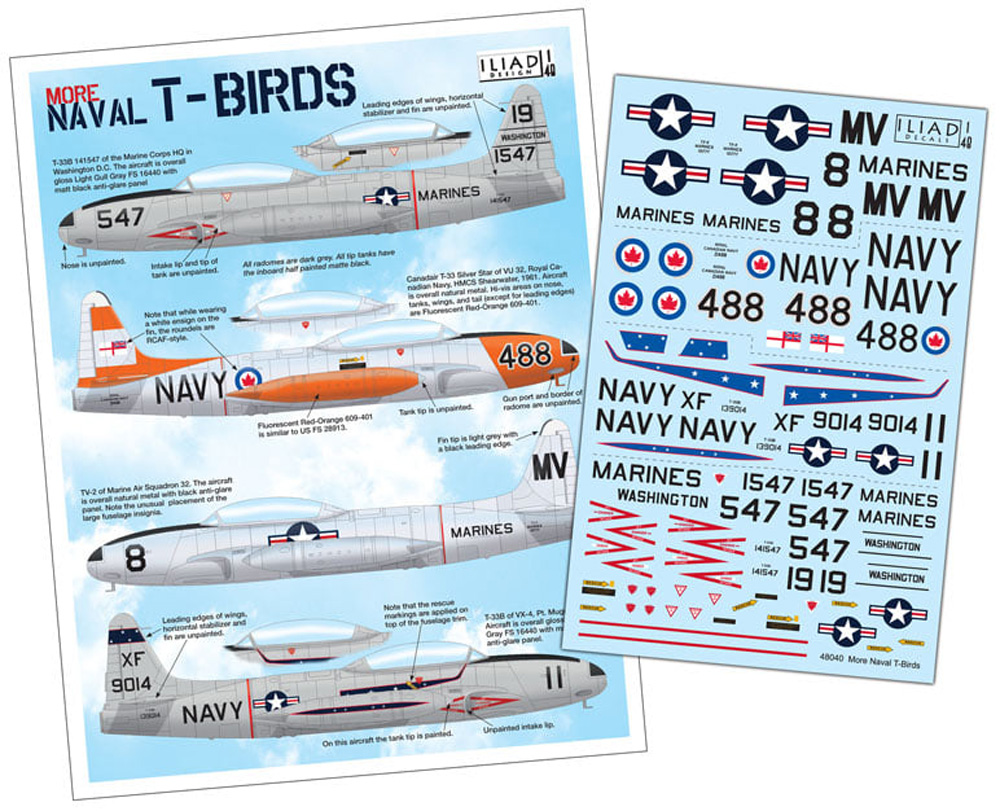 アメリカ海軍 Tバード デカール パート 2 デカール (イリアド 1/48 デカール No.ILD48039) 商品画像_1