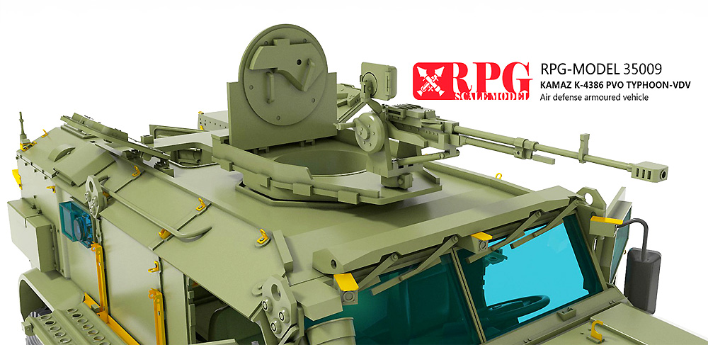 ロシア KAMAZ K-4386PVO タイフーン-VDV w/自重変形タイヤセット プラモデル (RPG Scalemodel 1/35 ミリタリー No.35009-A) 商品画像_4
