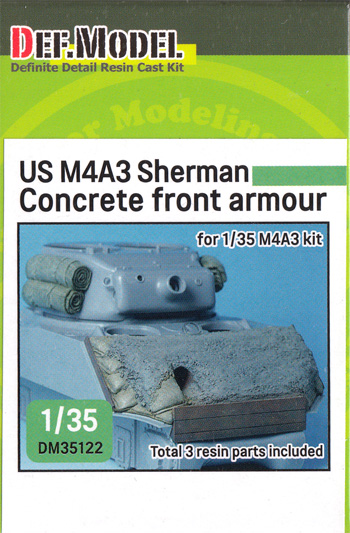 M4A3 シャーマン コンクリフロントアーマー レジン (DEF. MODEL コンバージョン アンド アップデートセット No.DM35122) 商品画像