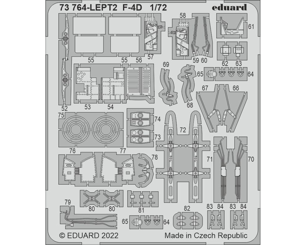 F-4D エッチングパーツ (ファインモールド用) エッチング (エデュアルド 1/72 エアクラフト用 カラーエッチング (73-×) No.73764) 商品画像_2