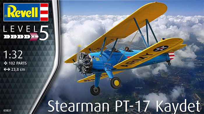 ステアマン PT-17 ケイデット プラモデル (レベル 1/32 Aircraft No.03837) 商品画像