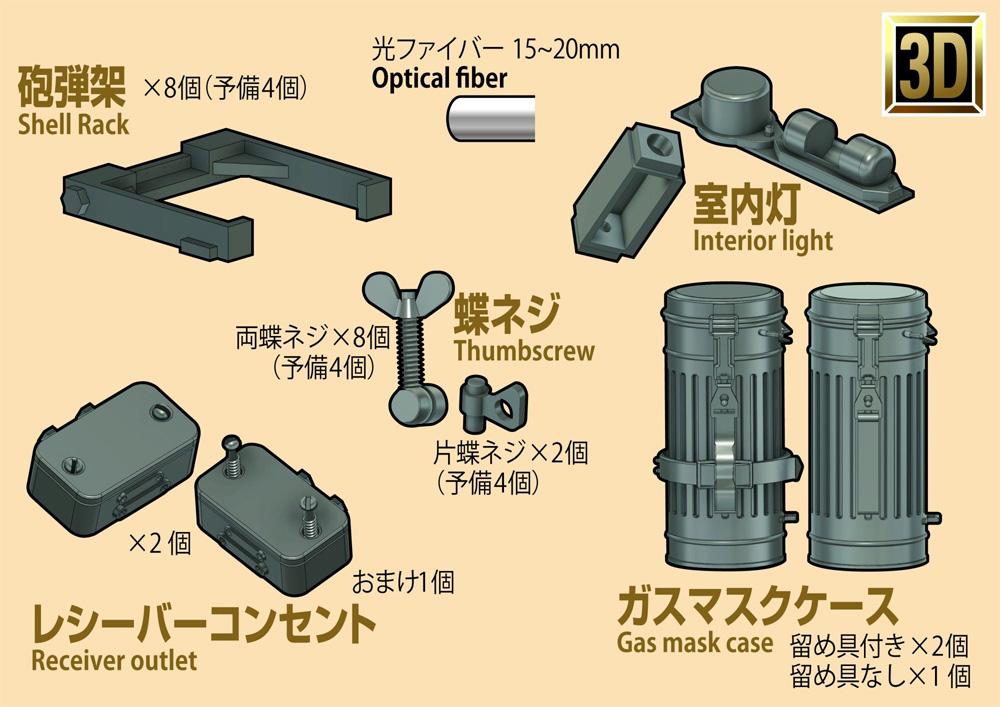 ナースホルン ３D砲弾庫 ディテールアップセット レジン (パッションモデルズ 1/35 アクセサリーシリーズ No.P35T-008) 商品画像_1