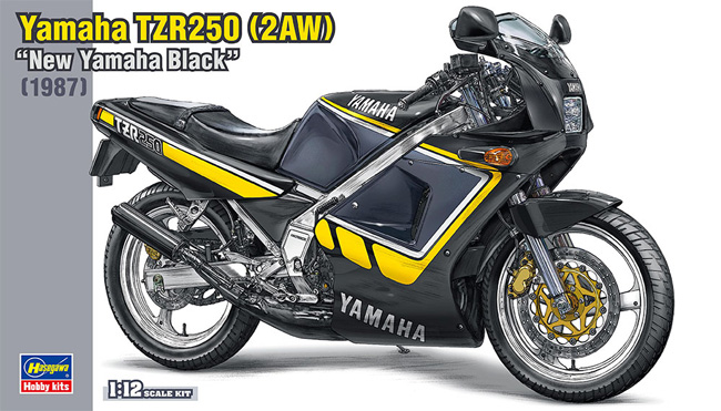 ヤマハ TZR250 (2AW) ニューヤマハブラック プラモデル (ハセガワ 1/12 バイク 限定生産 No.21743) 商品画像