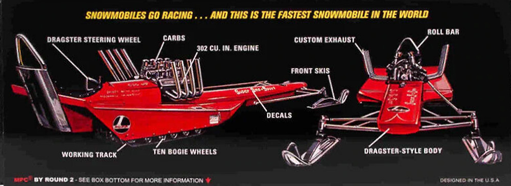 ラップ SUPER Sno-Sport ドラッグスター スノーモービル プラモデル (MPC プラスチックモデルキット No.MPC961) 商品画像_2