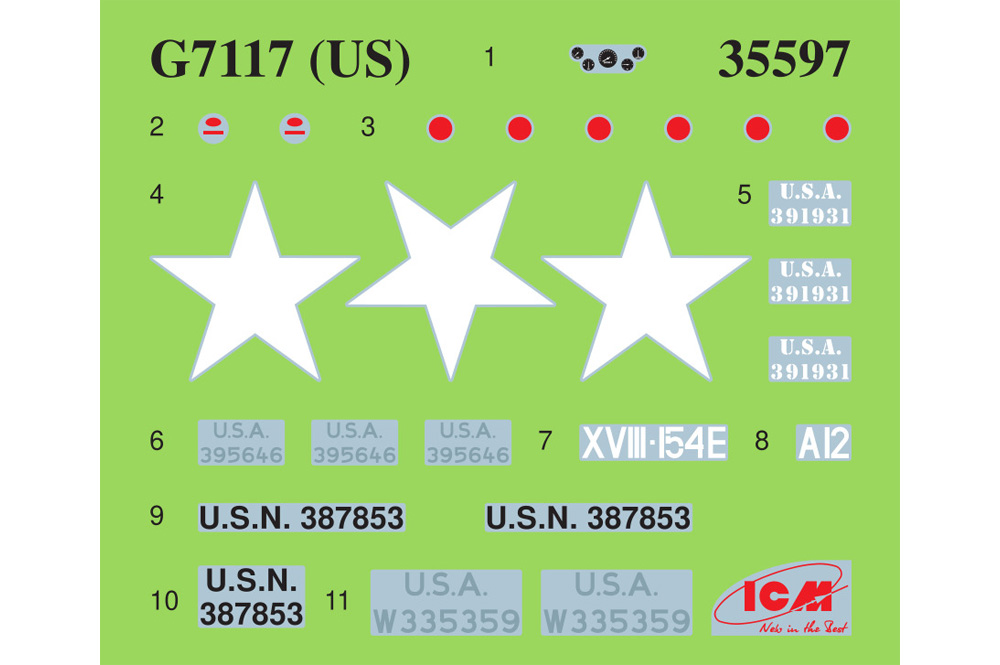 アメリカ G7117 ミリタリートラック プラモデル (ICM 1/35 ミリタリービークル・フィギュア No.35597) 商品画像_1