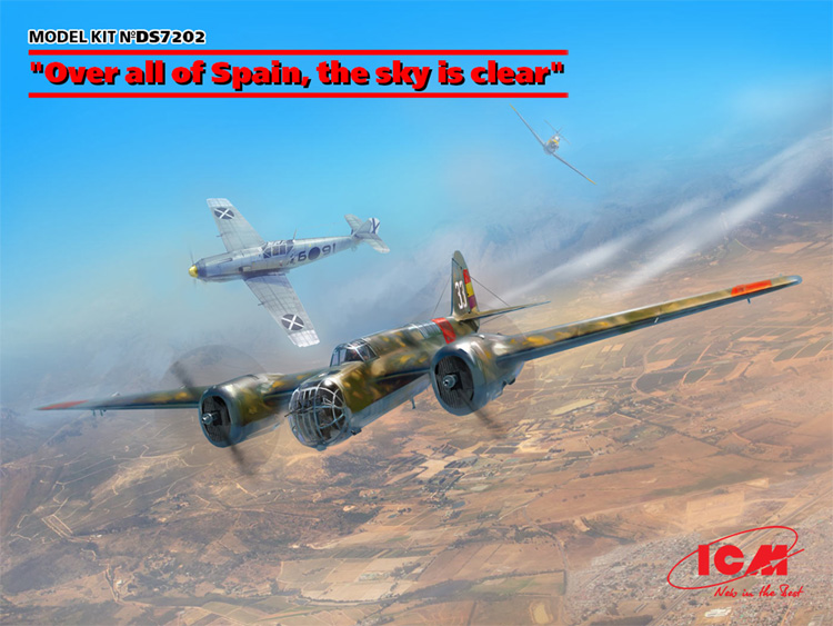 スペイン戦争 空戦セット プラモデル (ICM ダイオラマセット No.DS7202) 商品画像