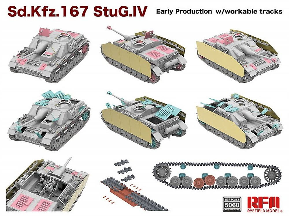 Sd.Kfz.167 4号突撃砲 初期型 w/可動式履帯 プラモデル (ライ フィールド モデル 1/35 Military Miniature Series No.5060) 商品画像_2