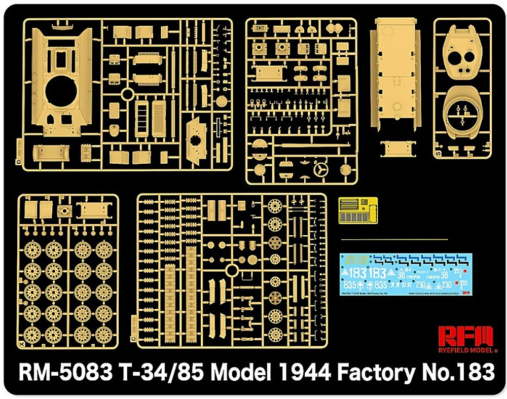 T-34/85 Mod.1944 第183工場 プラモデル (ライ フィールド モデル 1/35 Military Miniature Series No.5083) 商品画像_1