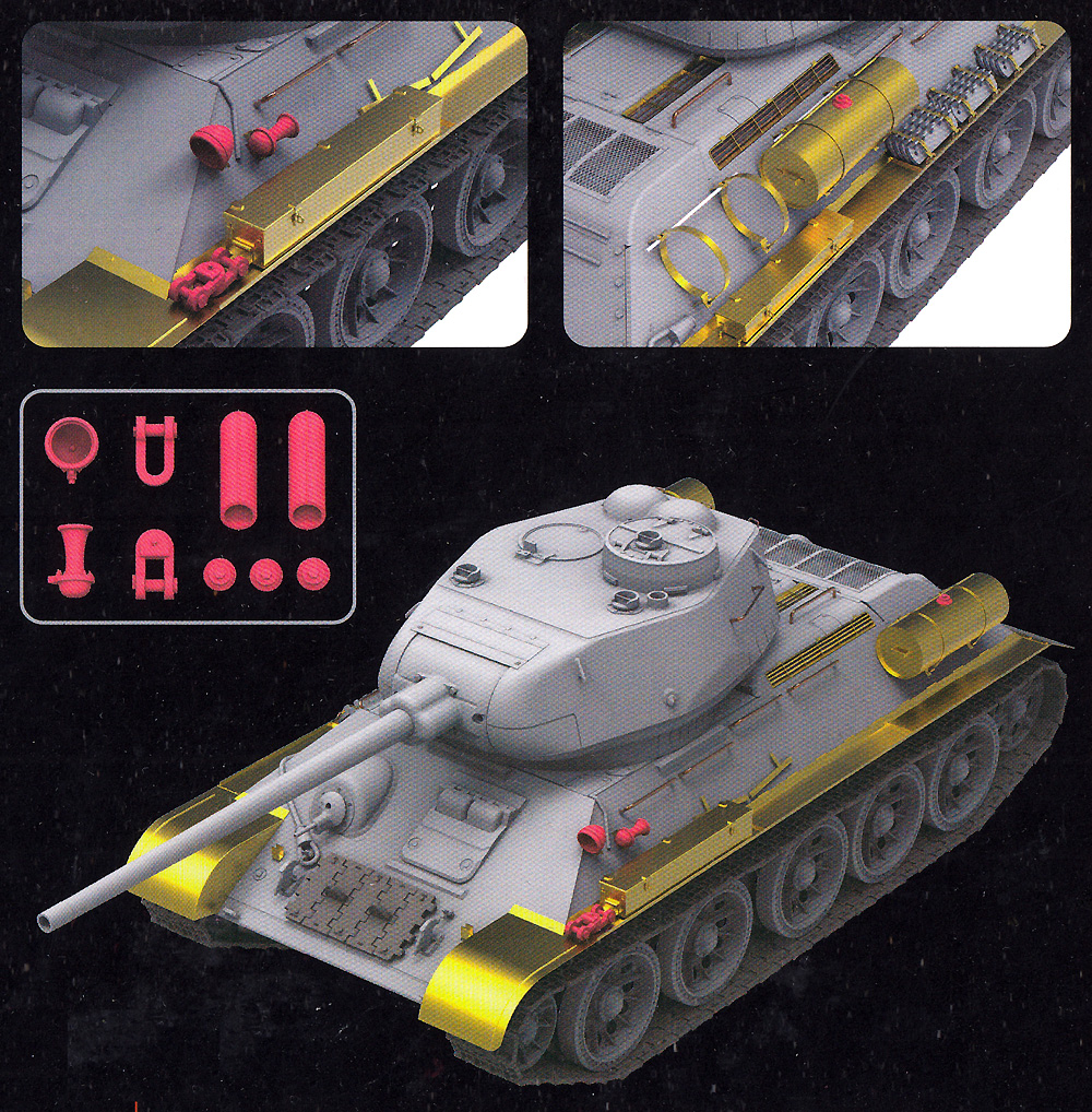 T-34/85 Mod.1944 第183工場用 グレードアップパーツ (RM5083対応) エッチング (ライ フィールド モデル Upgrade Solution Series No.2042) 商品画像_2