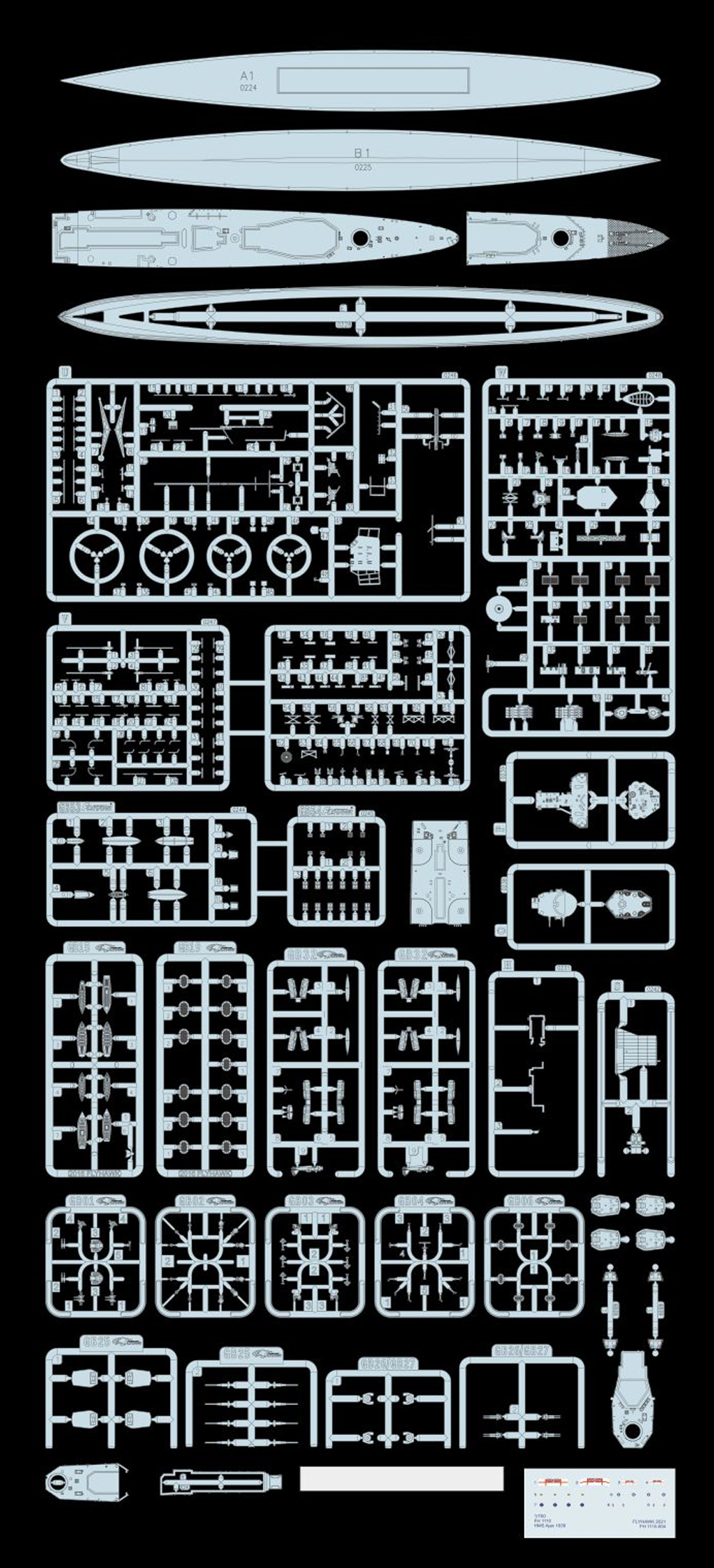 イギリス海軍 軽巡洋艦 エイジャックス 1939 通常版 プラモデル (フライホーク 1/700 艦船 No.FH1110) 商品画像_2