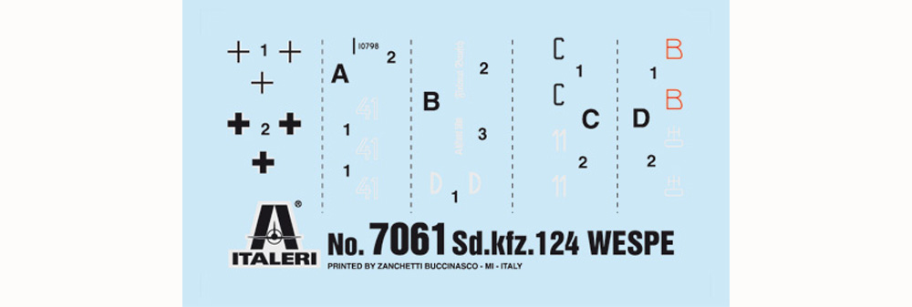 Sd.Kfz.124 10.5cm自走榴弾砲 ヴェスペ プラモデル (イタレリ 1/72 ミリタリーシリーズ No.7061) 商品画像_1