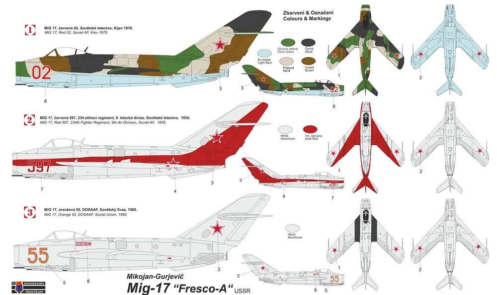 MiG-17 フレスコ A ソ連 プラモデル (KPモデル 1/48 エアクラフト プラモデル No.KPM4823) 商品画像_1