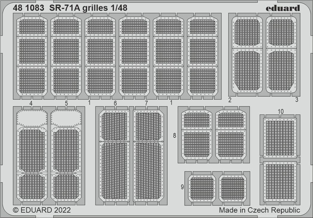 SR-71A グリル エッチングパーツ (レベル対応) エッチング (エデュアルド 1/48 エアクラフト用 エッチング （48-×） No.481083) 商品画像_1