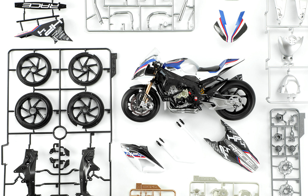 BMW HP4 RACE (多色成型版) プラモデル (MENG-MODEL 1/9 バイク No.MT-004S) 商品画像_1