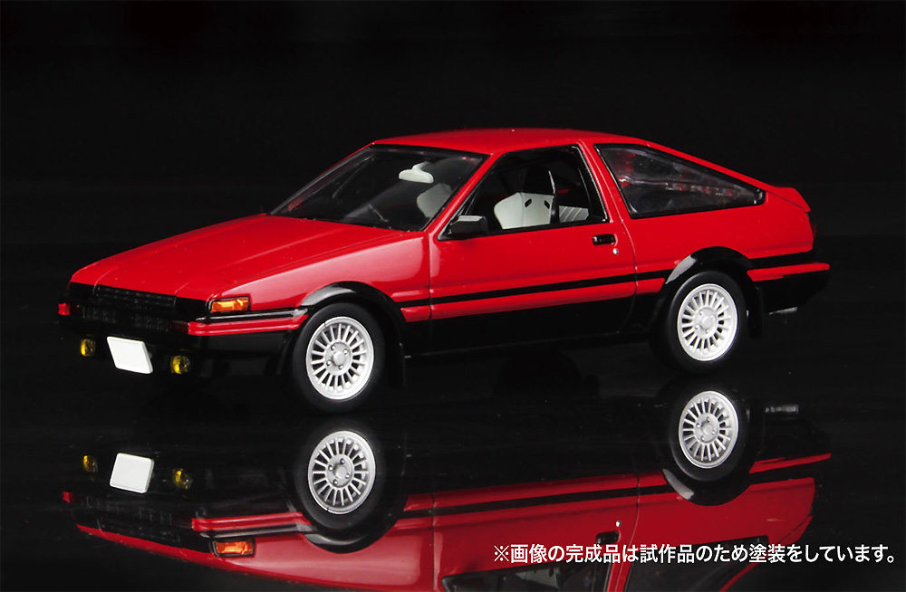 トヨタ スプリンター トレノ AE86 ハイフラッシュツートン (赤&黒) プラモデル (MONO 1/32 オートモービルキット No.MN002) 商品画像_2