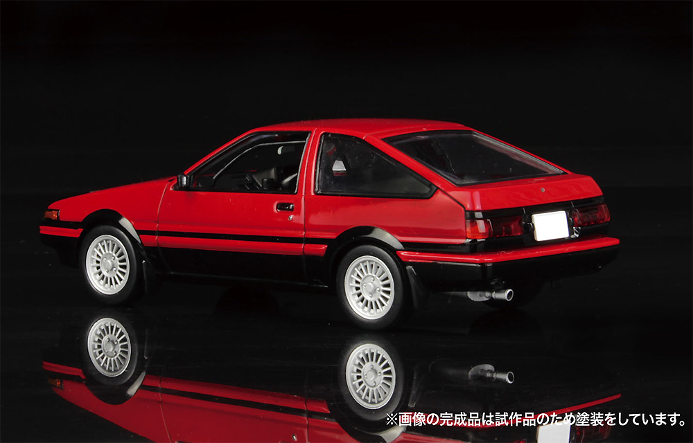 トヨタ スプリンター トレノ AE86 ハイフラッシュツートン (赤&黒) プラモデル (MONO 1/32 オートモービルキット No.MN002) 商品画像_3