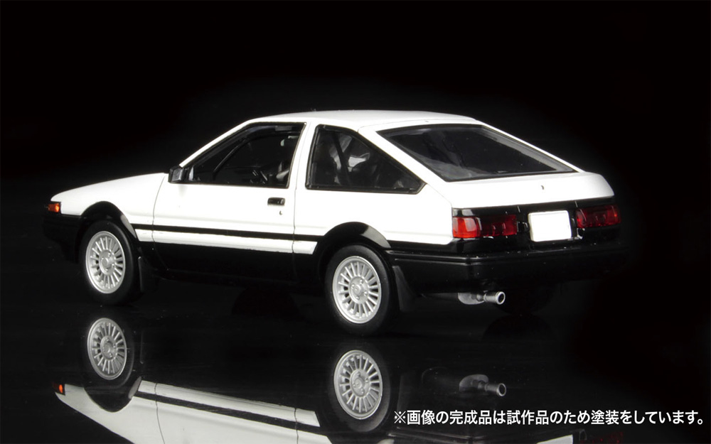 トヨタ スプリンター トレノ AE86 カスタム (白&黒+ボンネット黒) プラモデル (MONO 1/32 オートモービルキット No.MN003) 商品画像_3