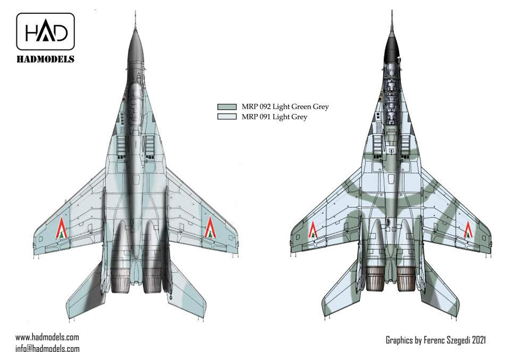 MiG-29B/UB ハンガリー空軍 デカール デカール (HAD MODELS 1/48 デカール No.48249) 商品画像_4