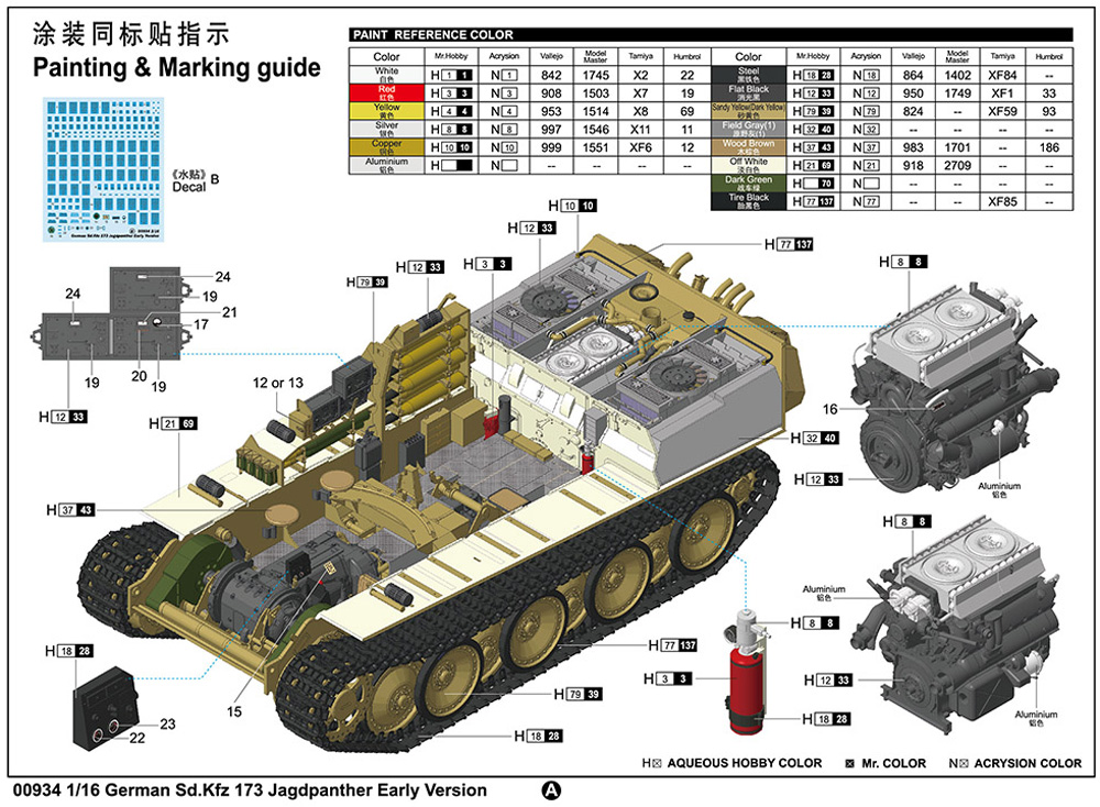 ドイツ軍 Sd.kfz.173 ヤークトパンター 初期生産型 プラモデル (トランペッター 1/16 AFVシリーズ No.00934) 商品画像_2