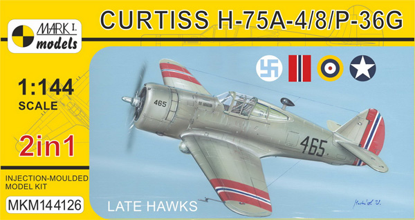 カーチス H-75A-4/A-8/P-36G ホーク 後期型 2in1 プラモデル (MARK 1 MARK 1 models No.MKM144126) 商品画像