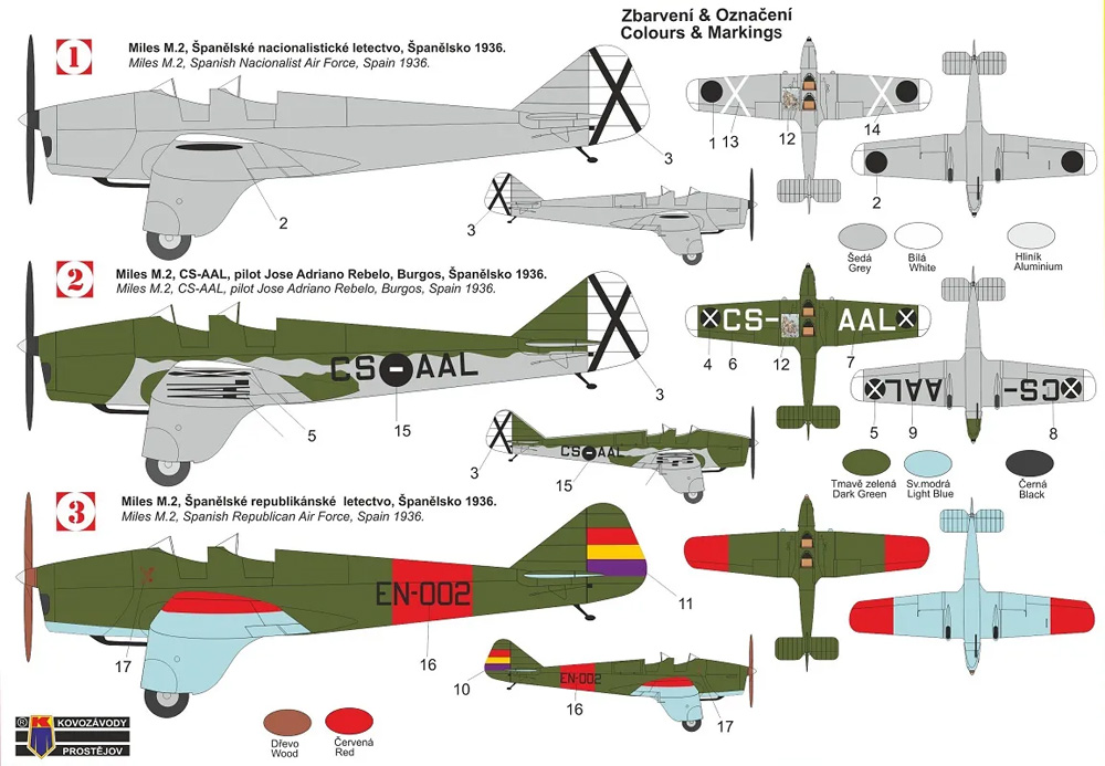 マイルズ M.2H ホーク メジャー スペイン上空 プラモデル (KPモデル 1/72 エアクラフト プラモデル No.KPM0282) 商品画像_1