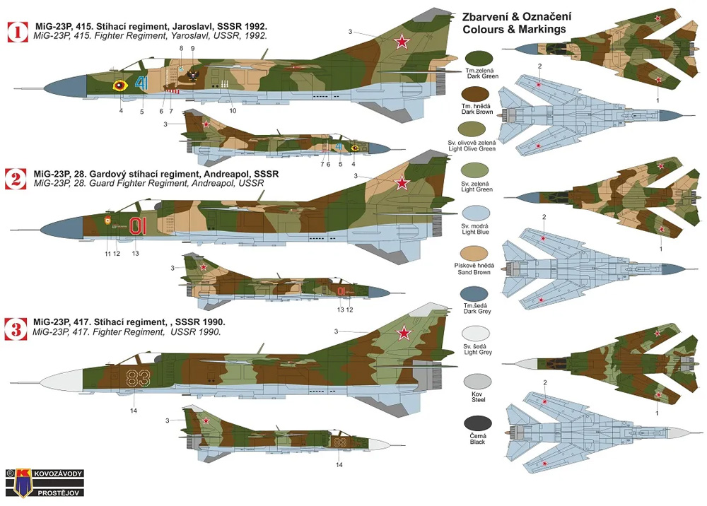 Mig-23P フロッガー プラモデル (KPモデル 1/72 エアクラフト プラモデル No.KPM0286) 商品画像_1