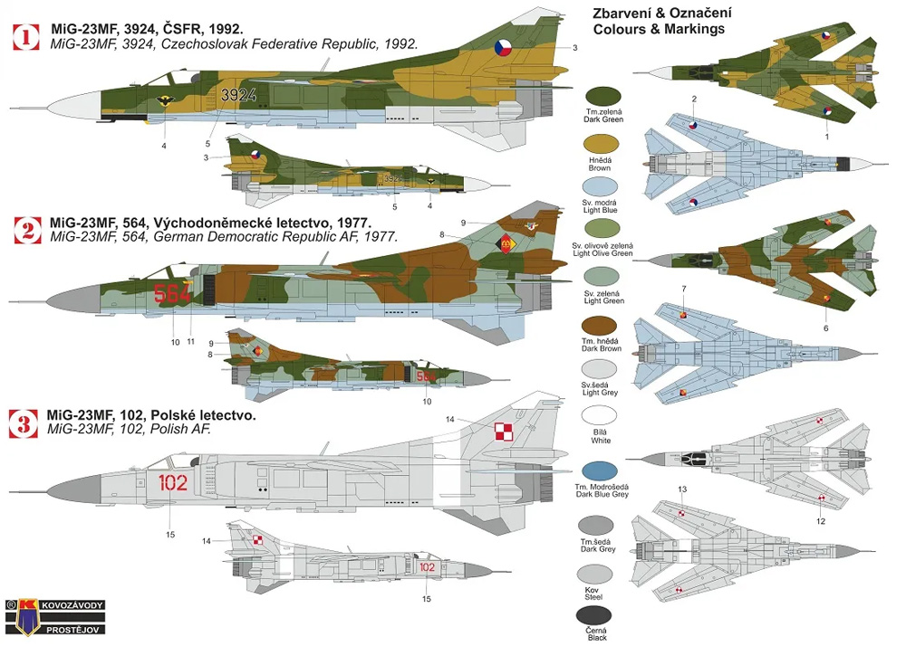 Mig-23MF ワルシャワ条約加盟国 2 プラモデル (KPモデル 1/72 エアクラフト プラモデル No.KPM0308) 商品画像_1