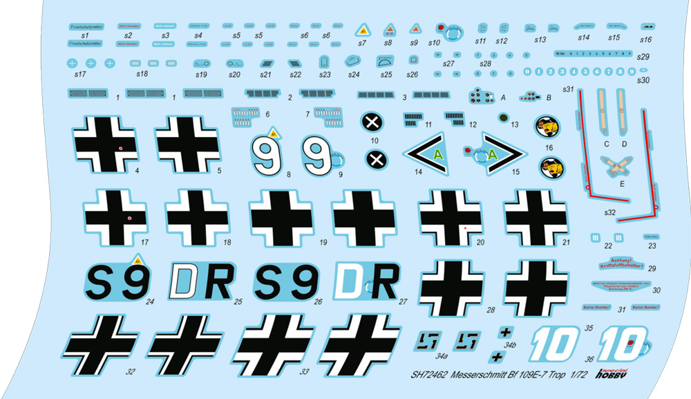 メッサーシュミット Bf109E-7 Trop 北アフリカ/東部戦線 プラモデル (スペシャルホビー 1/72 エアクラフト プラモデル No.SH72462) 商品画像_3