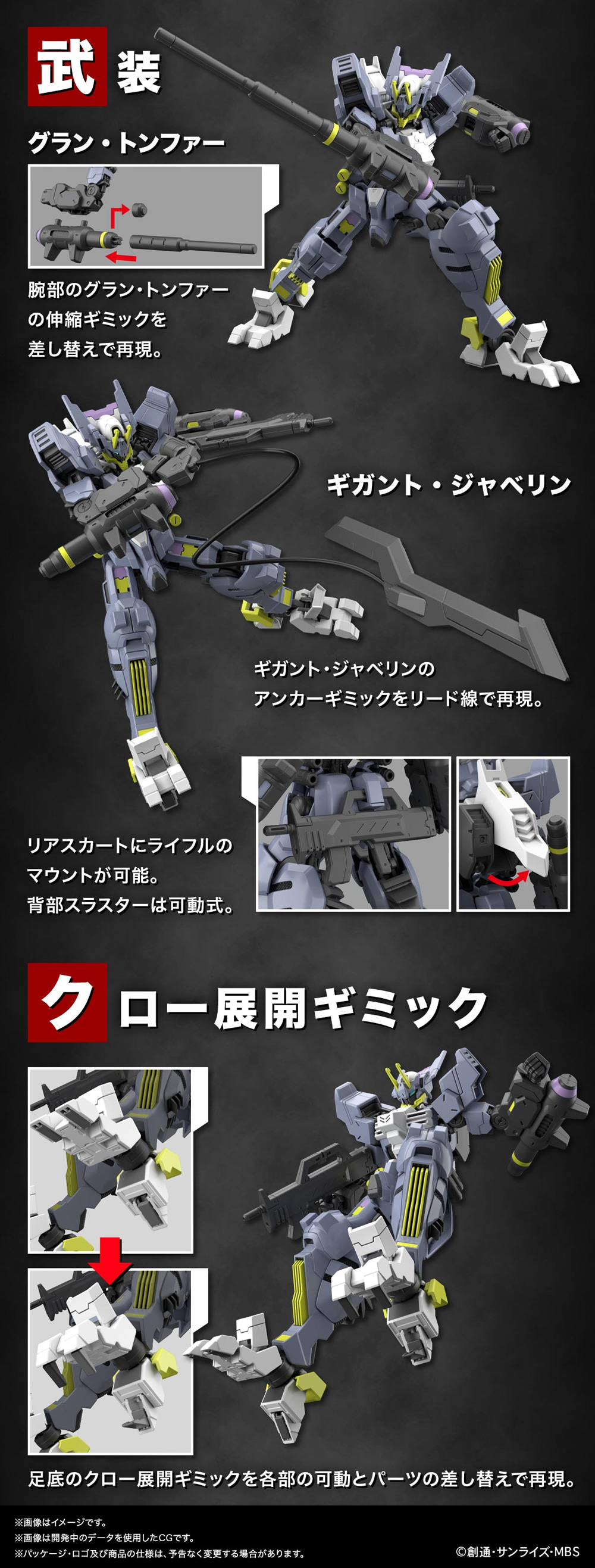 ガンダムアスモデウス プラモデル (バンダイ 1/144 HG 機動戦士ガンダム 鉄血のオルフェンズ No.043) 商品画像_2