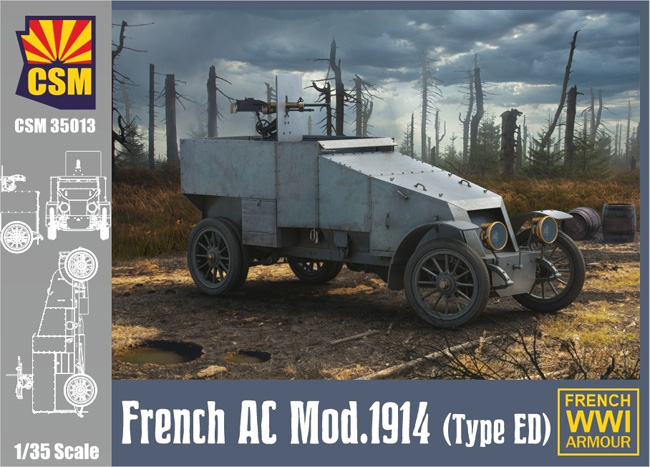 フランス 1914年型装甲車 タイプED プラモデル (コッパーステートモデル 1/35 Kits No.CSM35013) 商品画像
