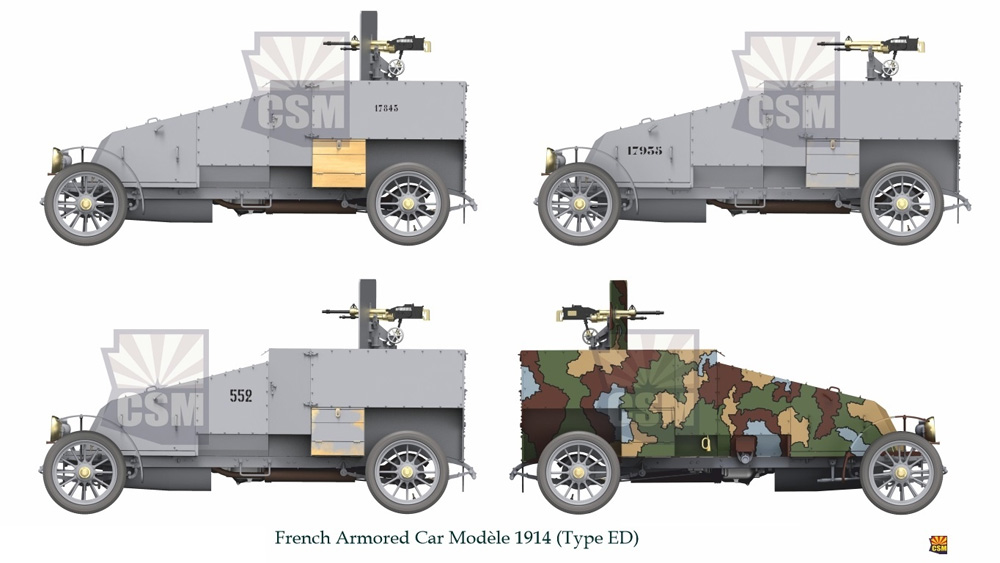 フランス 1914年型装甲車 タイプED プラモデル (コッパーステートモデル 1/35 Kits No.CSM35013) 商品画像_2