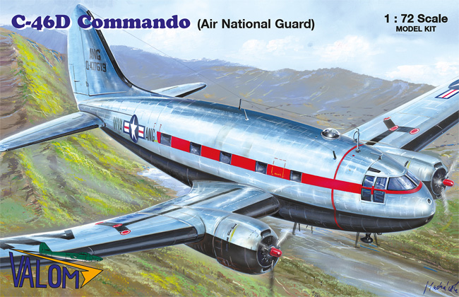 C-46D コマンドー アメリカ空軍州兵 プラモデル (バロムモデル 1/72 エアクラフト プラモデル No.72154) 商品画像