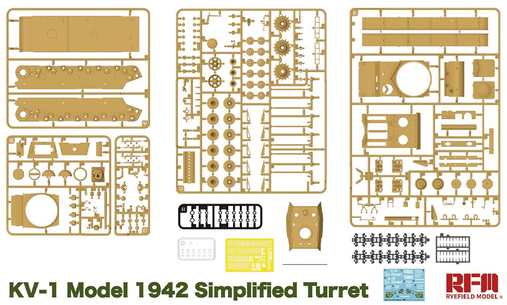 KV-1 Mod.1942 溶接砲塔型 w/可動式履帯 プラモデル (ライ フィールド モデル 1/35 Military Miniature Series No.5041) 商品画像_1