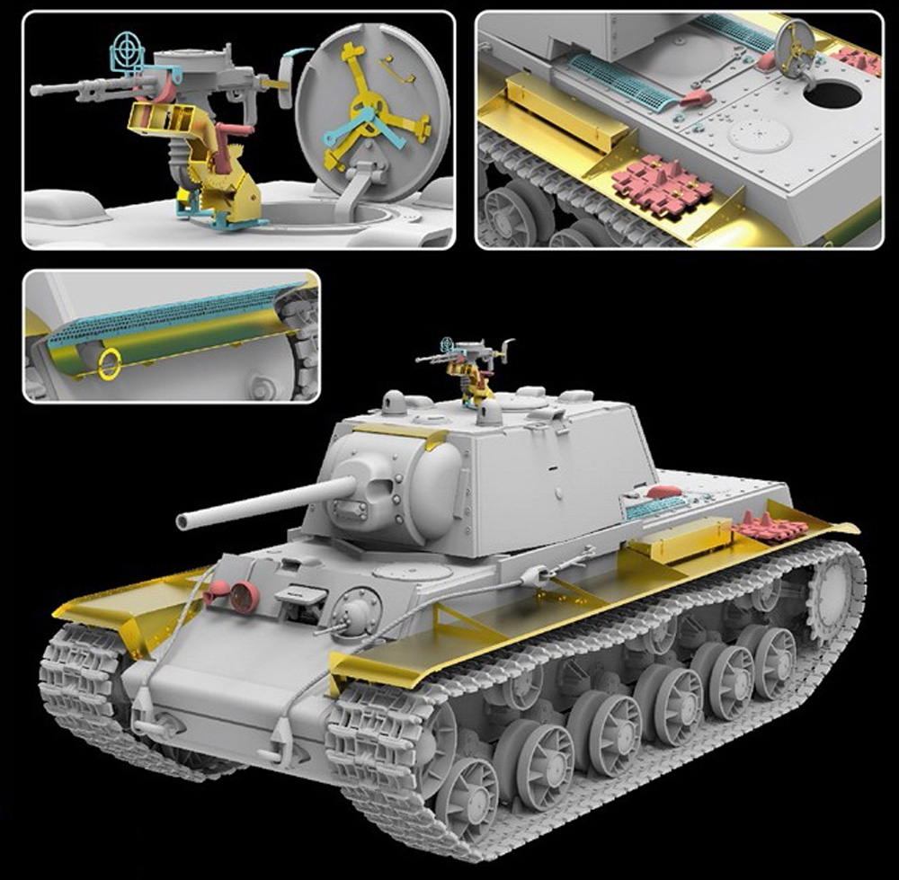 KV-1 Mod.1942 簡易砲塔 グレードアップパーツ (RFM5041用) エッチング (ライ フィールド モデル Upgrade Solution Series No.2036) 商品画像_2