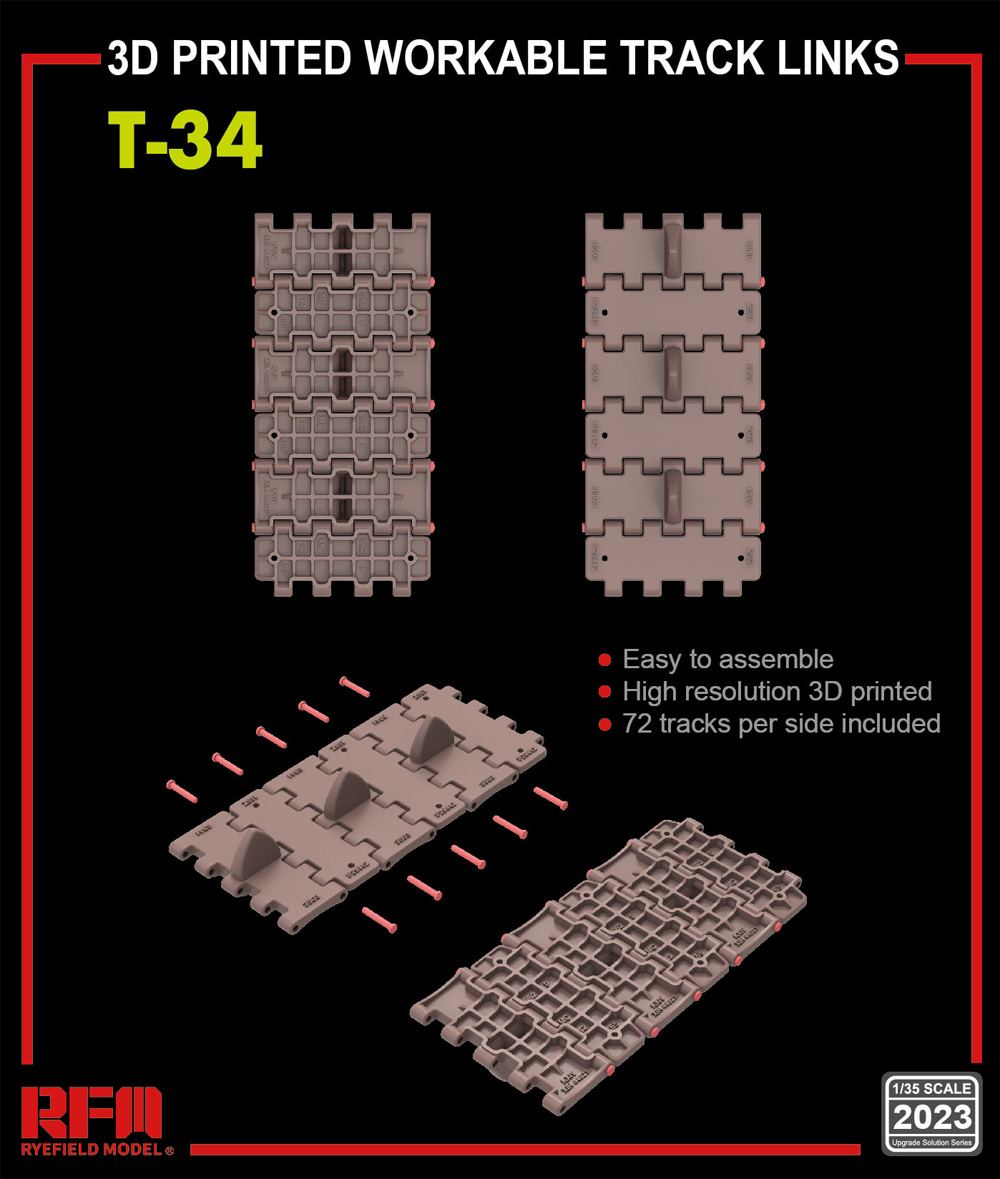 KV-1用 可動式履帯 (3Dプリンター製) プラモデル (ライ フィールド モデル Upgrade Solution Series No.2037) 商品画像_1