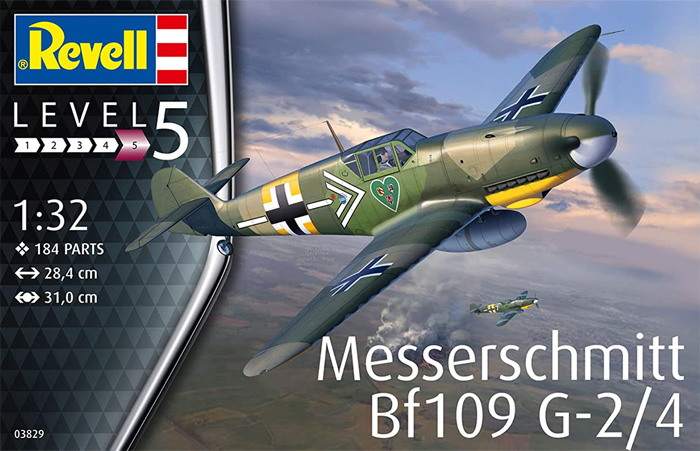 メッサーシュミット Bf109G-2/4 プラモデル (レベル 1/32 Aircraft No.03829) 商品画像
