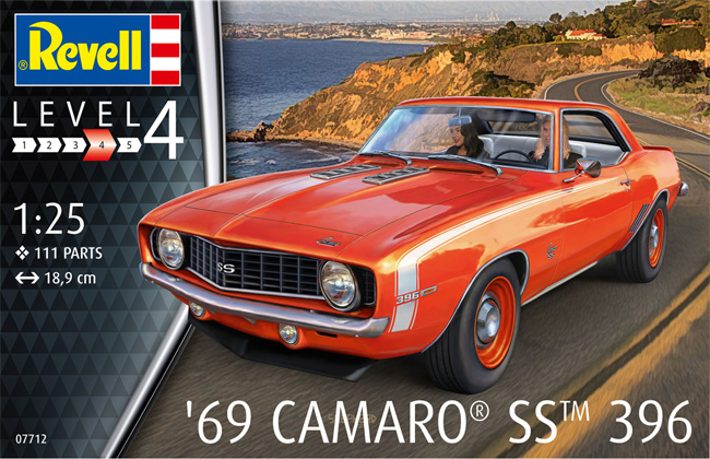 '69 カマロ SS396 新規パーツ入り 1/25 アメリカレベル