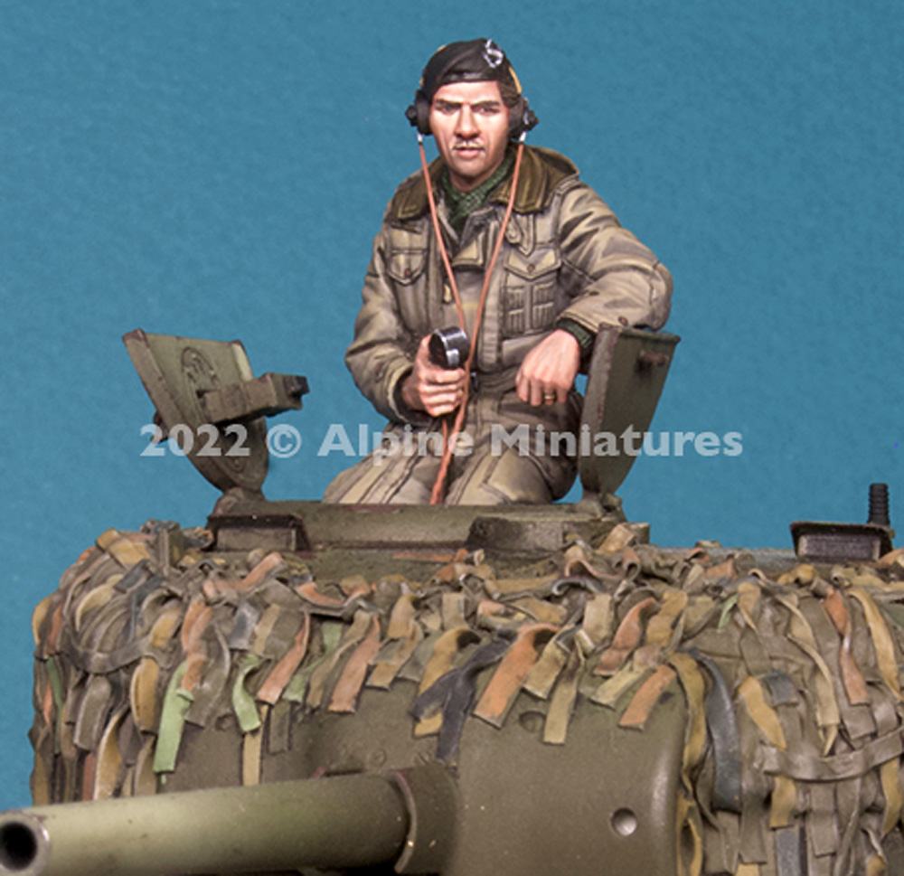 WW2 イギリス陸軍 戦車長 ＃1 マイクを持つ戦車長 レジン (アルパイン 1/35 フィギュア No.AM35296) 商品画像_1