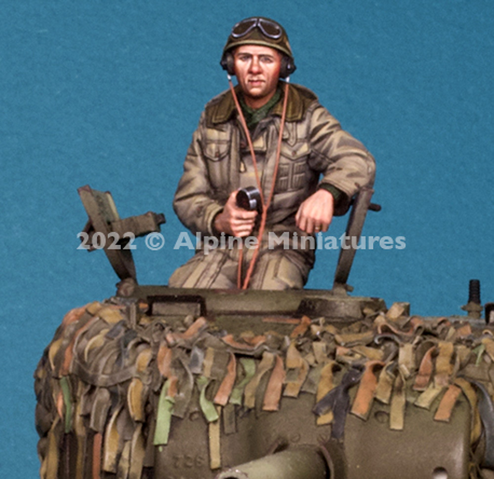 WW2 イギリス陸軍 戦車長 ＃1 マイクを持つ戦車長 レジン (アルパイン 1/35 フィギュア No.AM35296) 商品画像_2